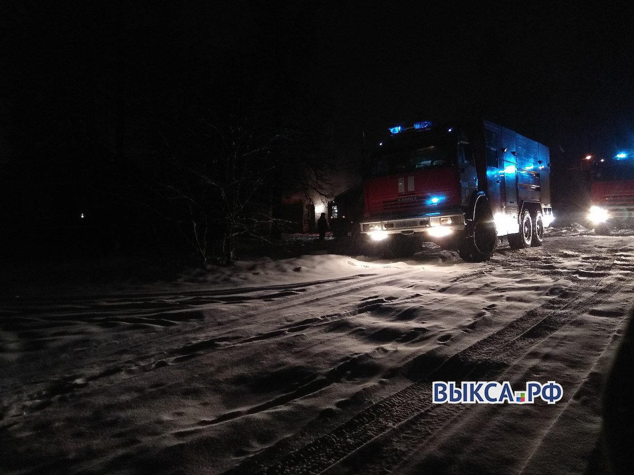 Огонь уничтожил баню в Виле